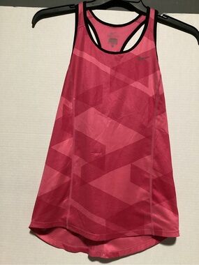 Nike Pink Geometric Racerback Tank Top